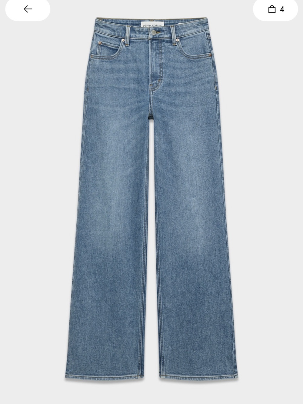 denim forum 90s snatched hi-rise wide leg jean